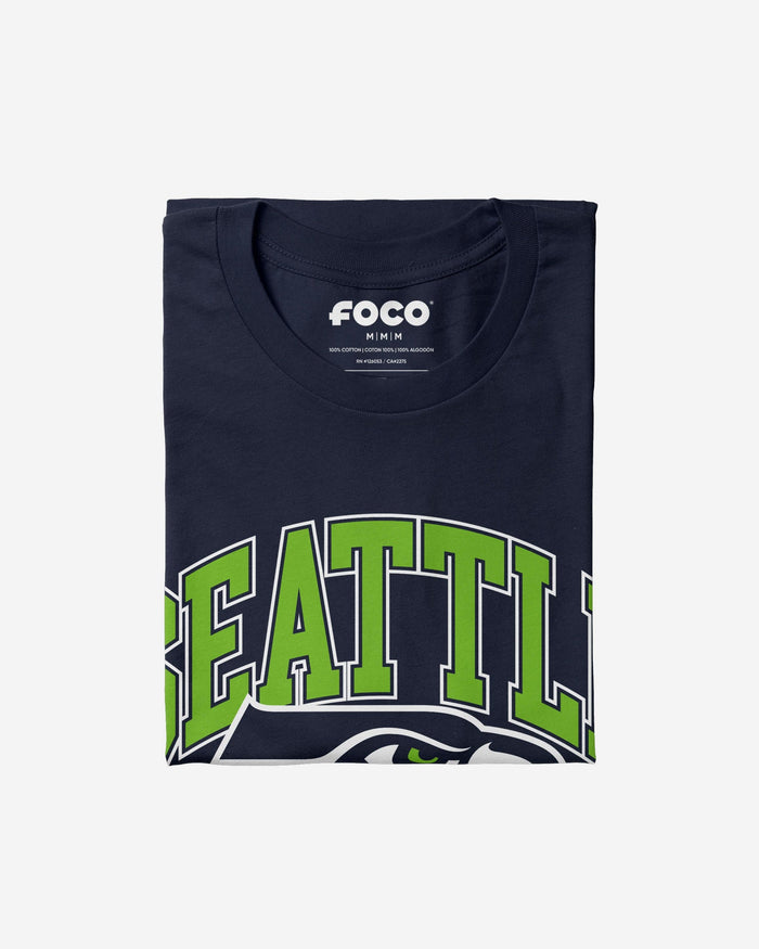 Seattle Seahawks Arched Wordmark T-Shirt FOCO - FOCO.com