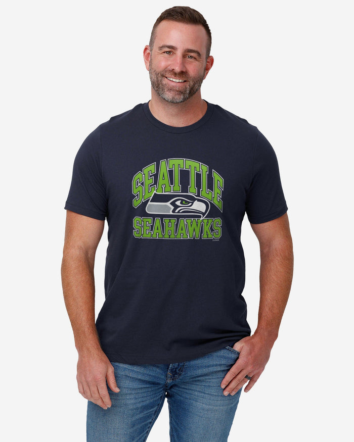 Seattle Seahawks Arched Wordmark T-Shirt FOCO - FOCO.com