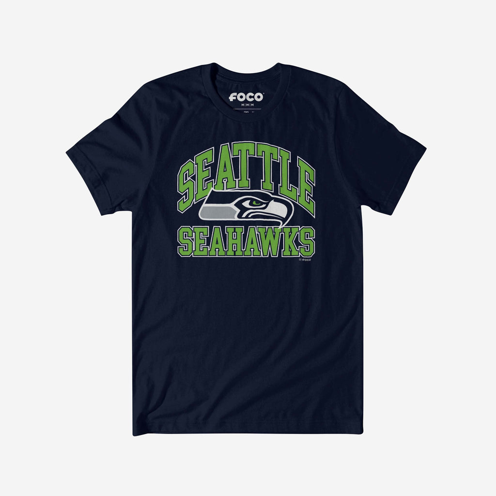 Seattle Seahawks Arched Wordmark T-Shirt FOCO S - FOCO.com