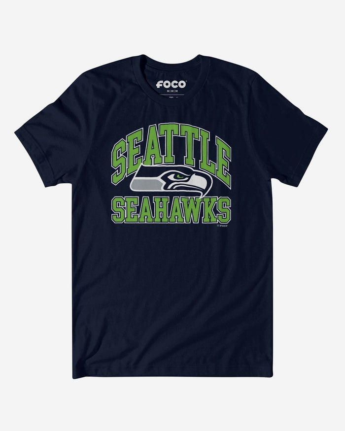 Seattle Seahawks Arched Wordmark T-Shirt FOCO S - FOCO.com