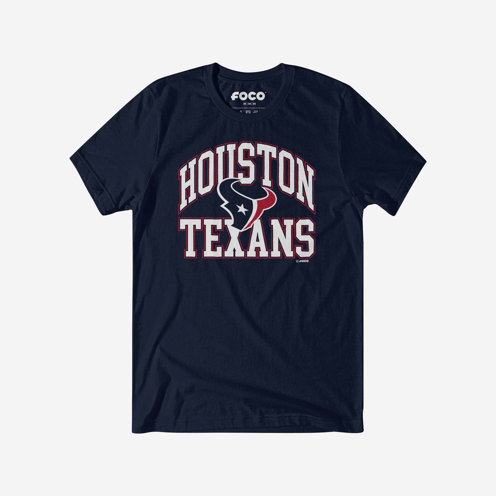 Houston Texans Arched Wordmark T-Shirt FOCO S - FOCO.com
