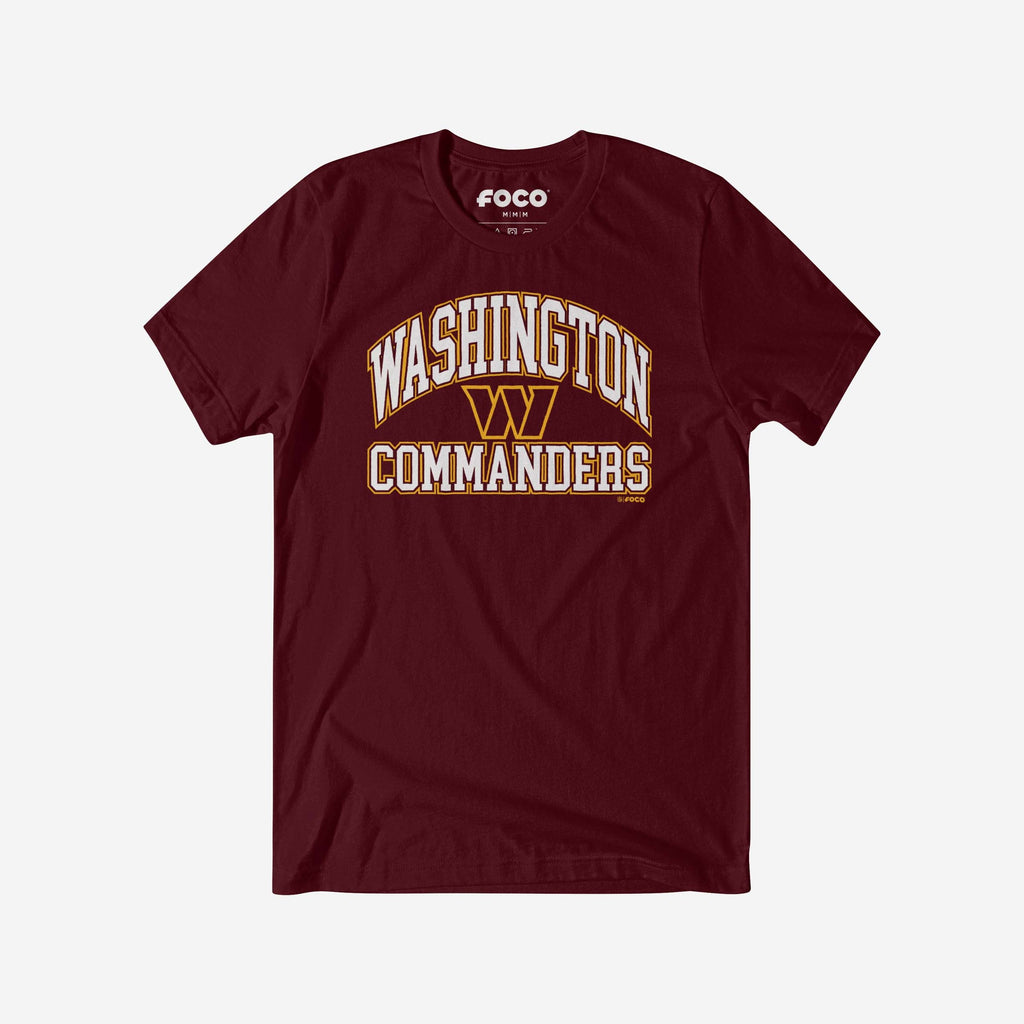 Washington Commanders Arched Wordmark T-Shirt FOCO S - FOCO.com