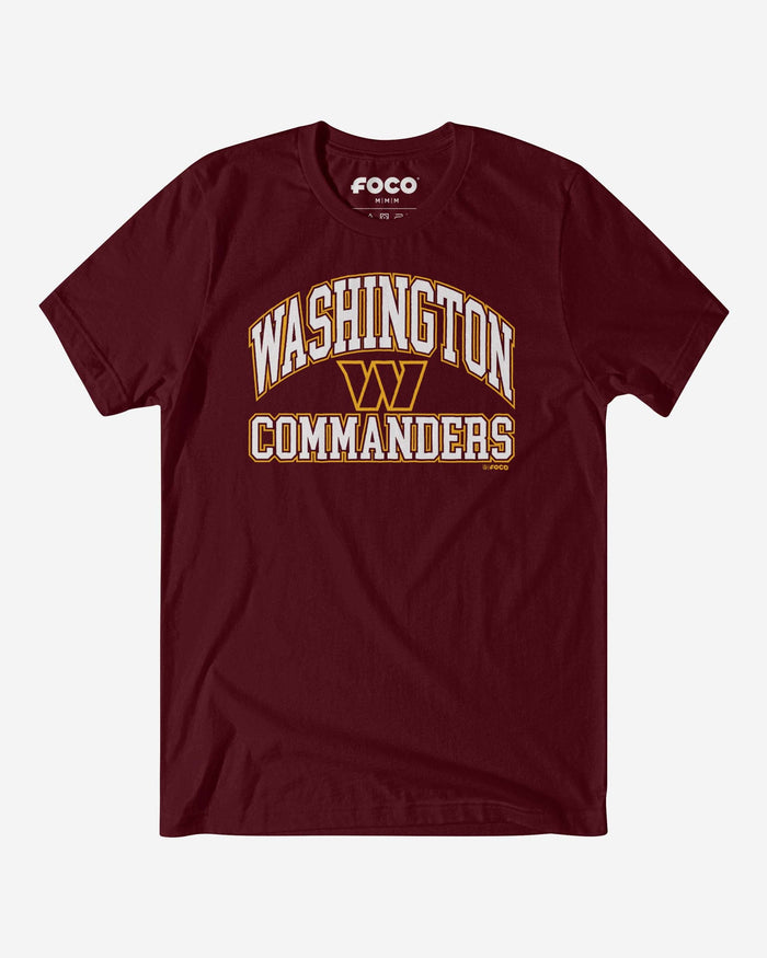 Washington Commanders Arched Wordmark T-Shirt FOCO S - FOCO.com