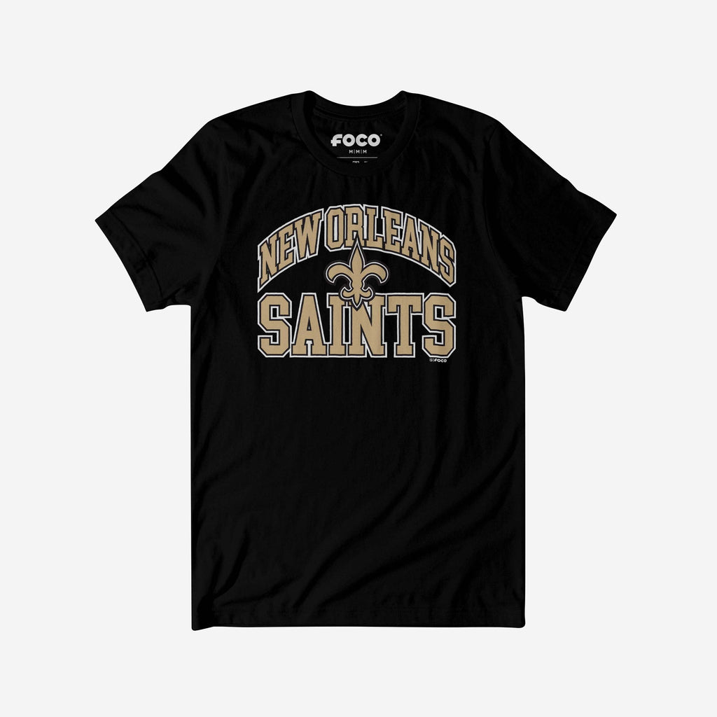 New Orleans Saints Arched Wordmark T-Shirt FOCO S - FOCO.com
