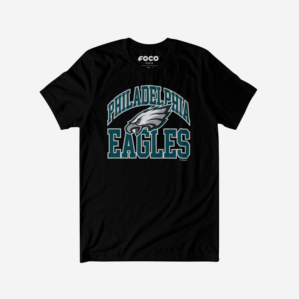 Philadelphia Eagles Arched Wordmark T-Shirt FOCO Black S - FOCO.com