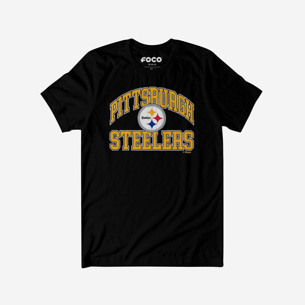 Pittsburgh Steelers Arched Wordmark T-Shirt FOCO S - FOCO.com