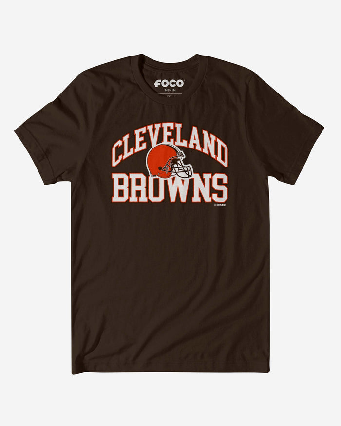 Cleveland Browns Arched Wordmark T-Shirt FOCO Brown S - FOCO.com