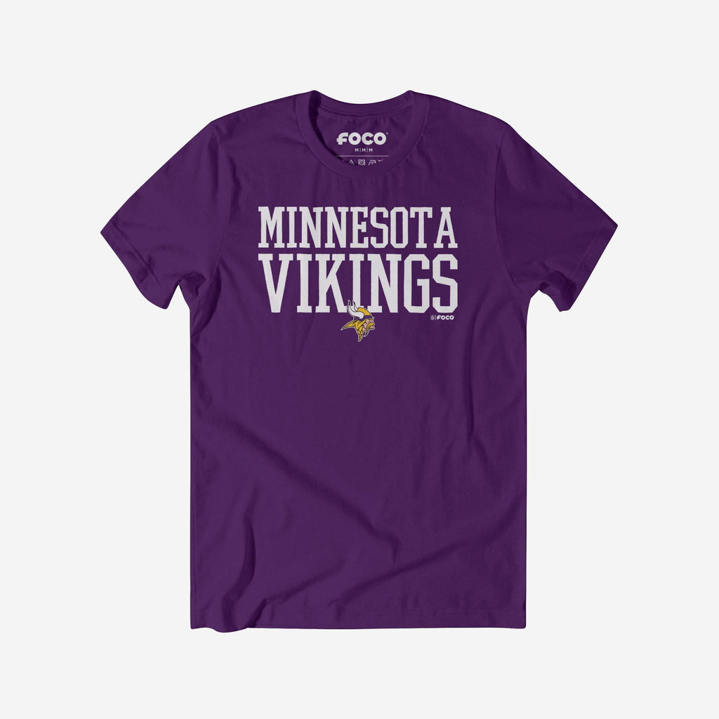 Minnesota Vikings Bold Wordmark T-Shirt FOCO S - FOCO.com