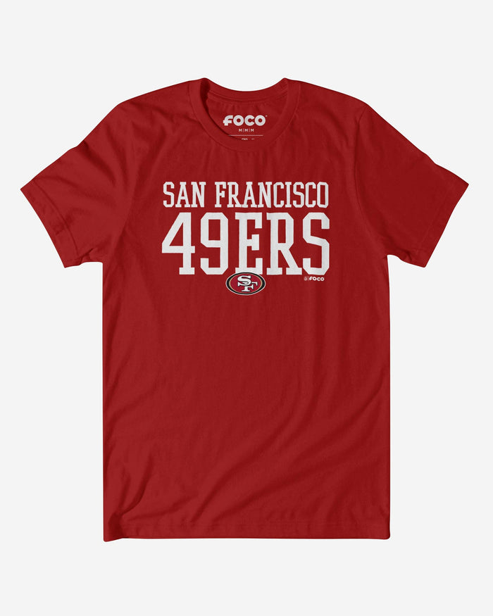 San Francisco 49ers Bold Wordmark T-Shirt FOCO Canvas Red S - FOCO.com