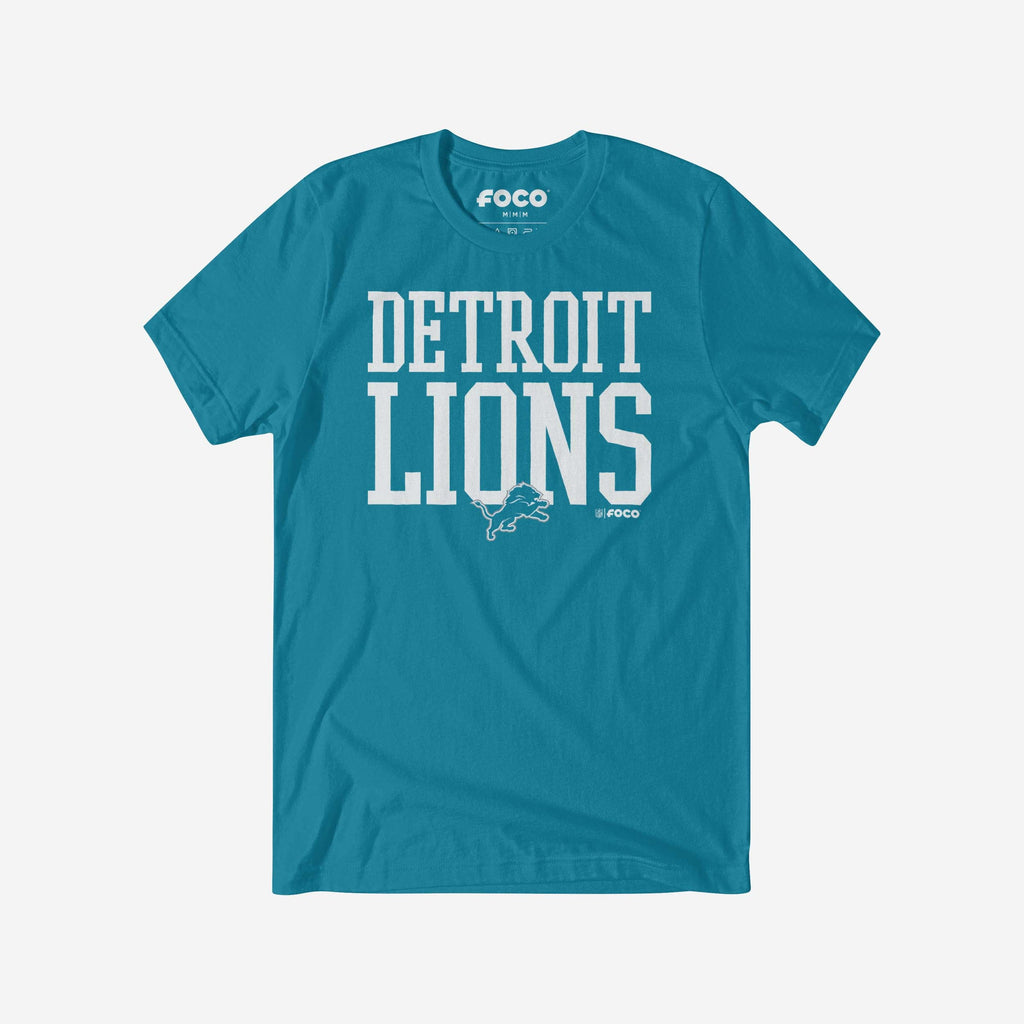 Detroit Lions Bold Wordmark T-Shirt FOCO S - FOCO.com