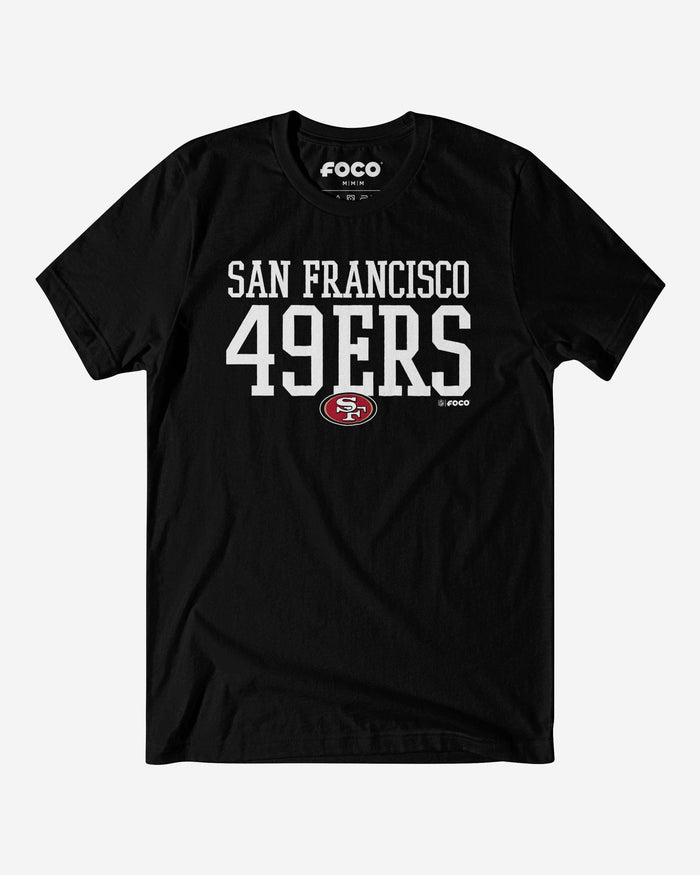 San Francisco 49ers Bold Wordmark T-Shirt FOCO Black S - FOCO.com
