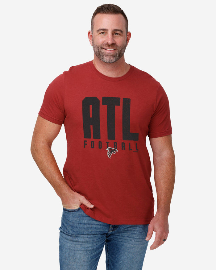 Atlanta Falcons City Initial Wordmark T-Shirt FOCO - FOCO.com
