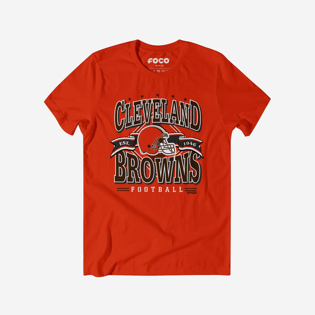 Cleveland Browns Established Banner T-Shirt FOCO Poppy S - FOCO.com