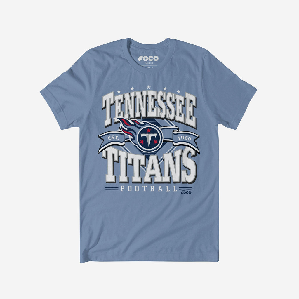 Tennessee Titans Established Banner T-Shirt FOCO Carolina Blue S - FOCO.com
