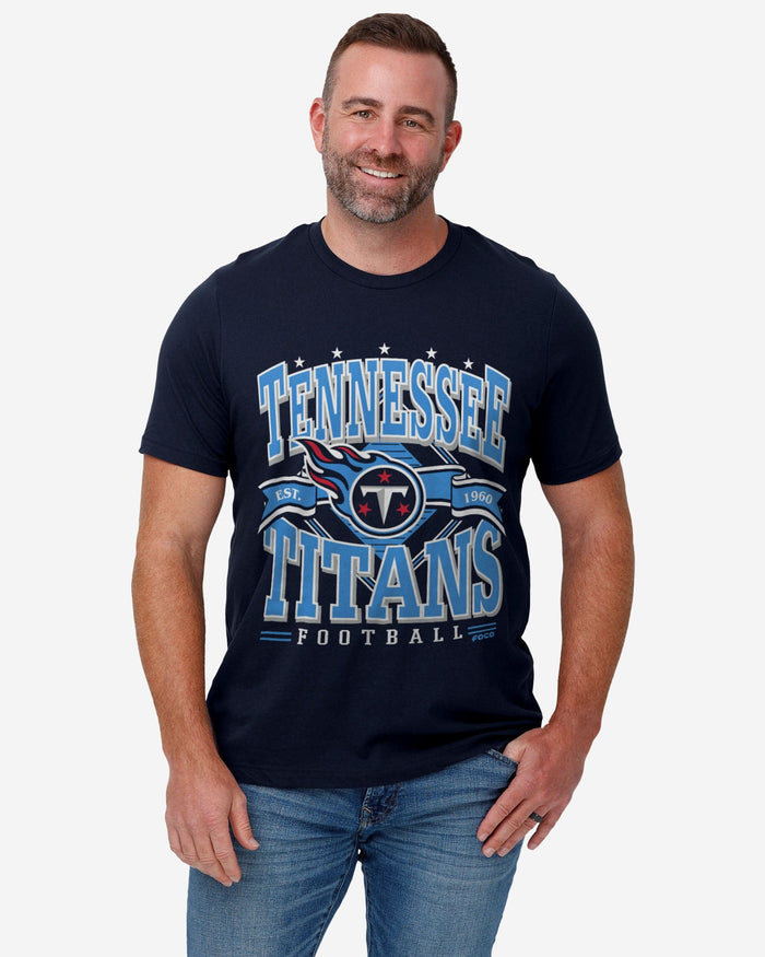 Tennessee Titans Established Banner T-Shirt FOCO - FOCO.com