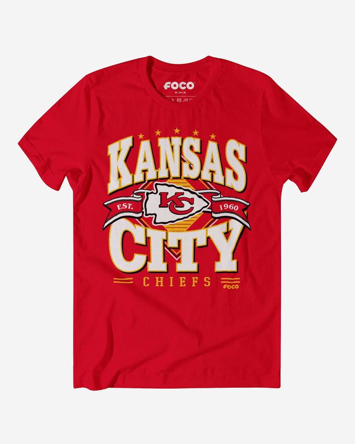 Kansas City Chiefs Established Banner T-Shirt FOCO Red S - FOCO.com