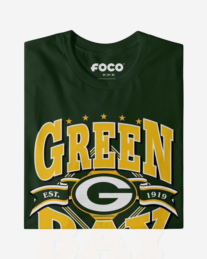 Green Bay Packers Established Banner T-Shirt FOCO - FOCO.com