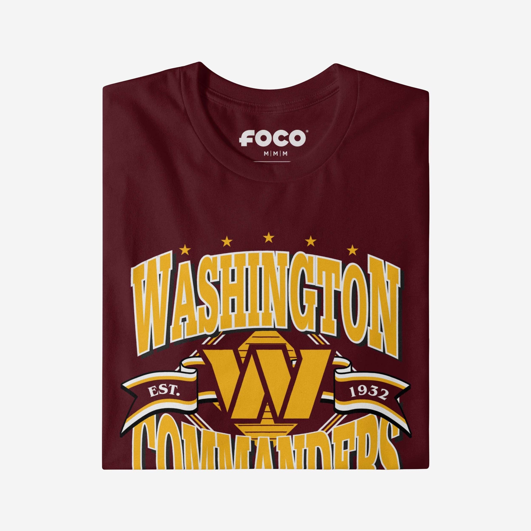 Command Respect T-Shirt For Washington Football Fans - Gold Short Sleeve Tee (Sizes SM-5XL)