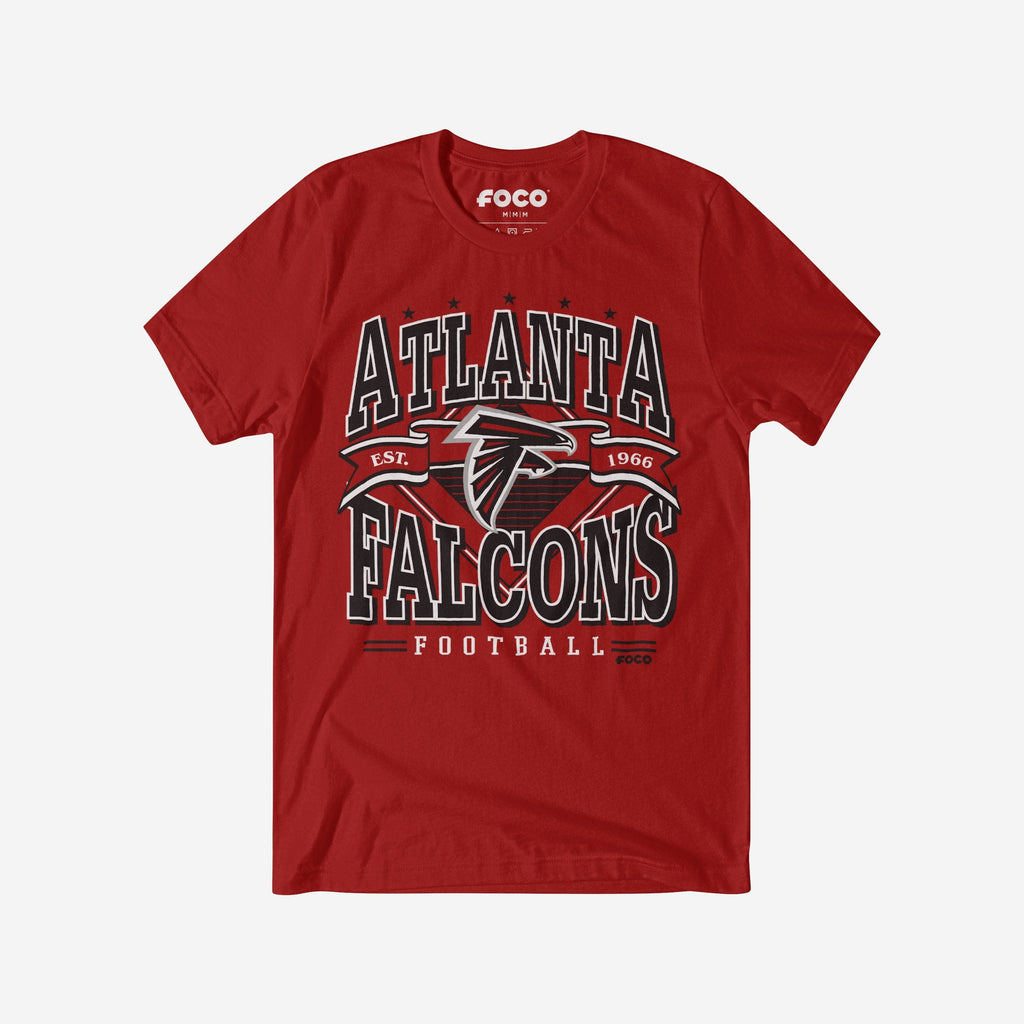 Atlanta Falcons Established Banner T-Shirt FOCO Canvas Red S - FOCO.com