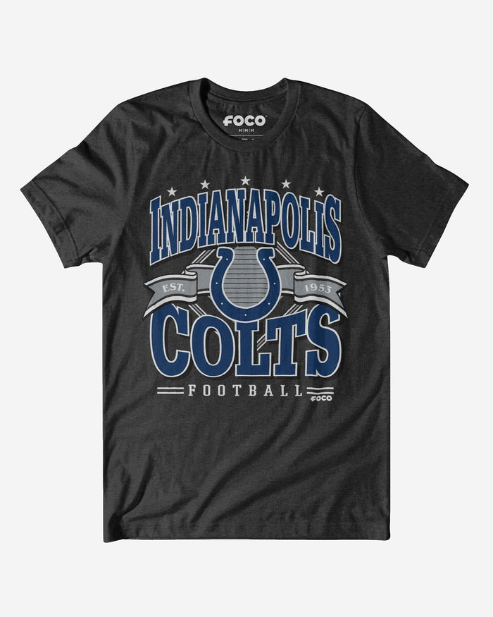 Indianapolis Colts Established Banner T-Shirt FOCO Dark Grey Heather S - FOCO.com