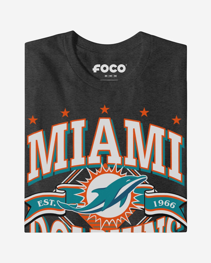 Miami Dolphins Established Banner T-Shirt FOCO - FOCO.com