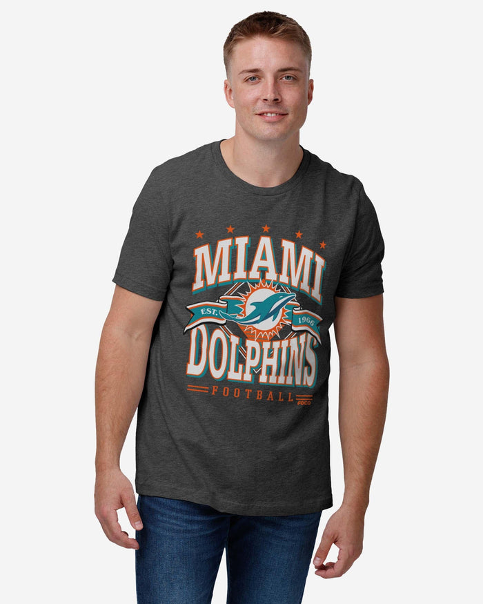 Miami Dolphins Established Banner T-Shirt FOCO - FOCO.com