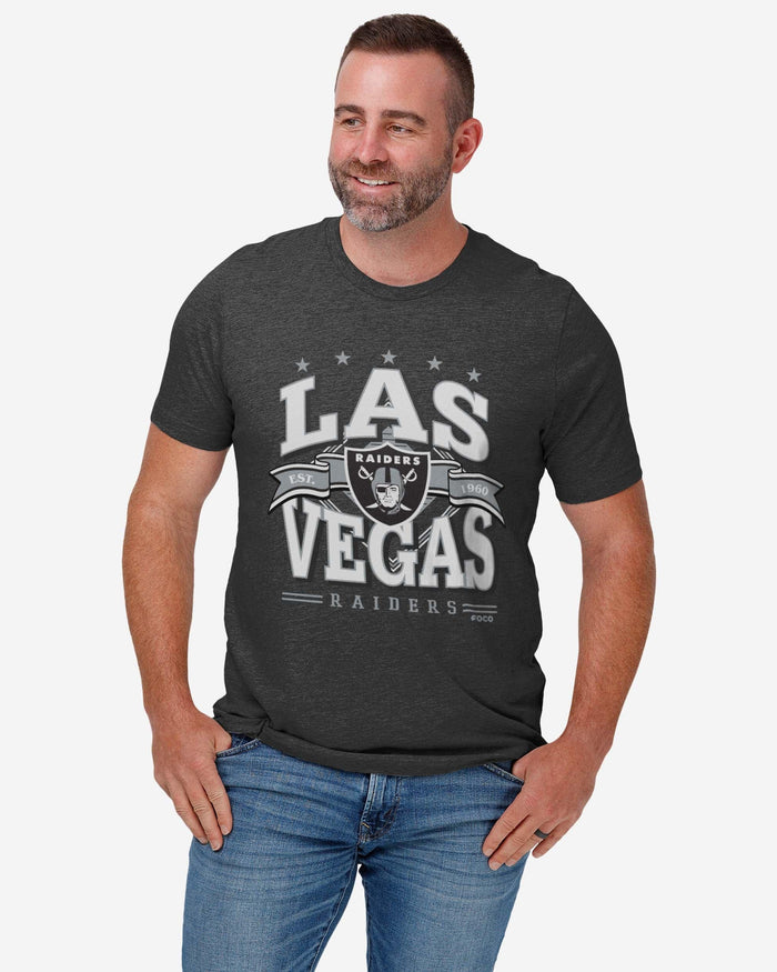 Las Vegas Raiders Established Banner T-Shirt FOCO - FOCO.com