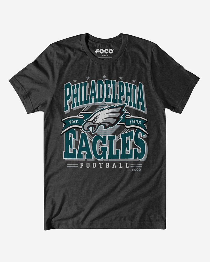 Philadelphia Eagles Established Banner T-Shirt FOCO Dark Grey Heather S - FOCO.com
