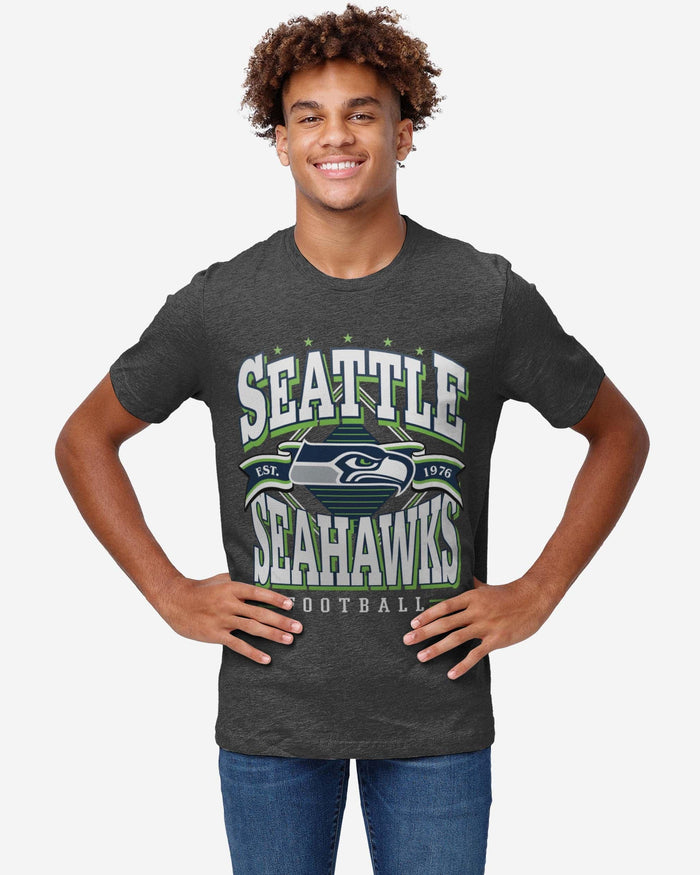 Seattle Seahawks Established Banner T-Shirt FOCO - FOCO.com