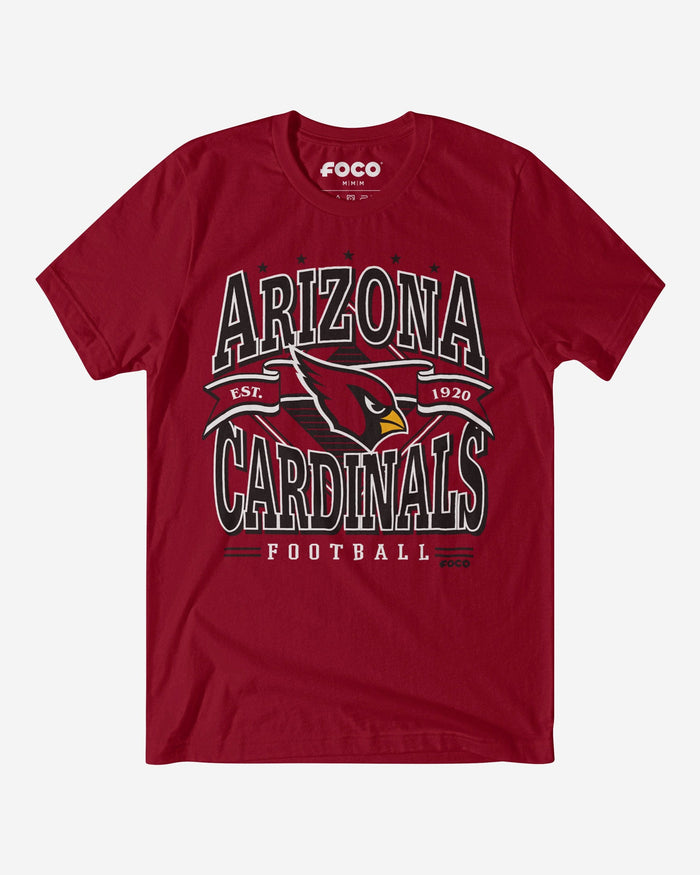 Arizona Cardinals Established Banner T-Shirt FOCO Cardinal S - FOCO.com