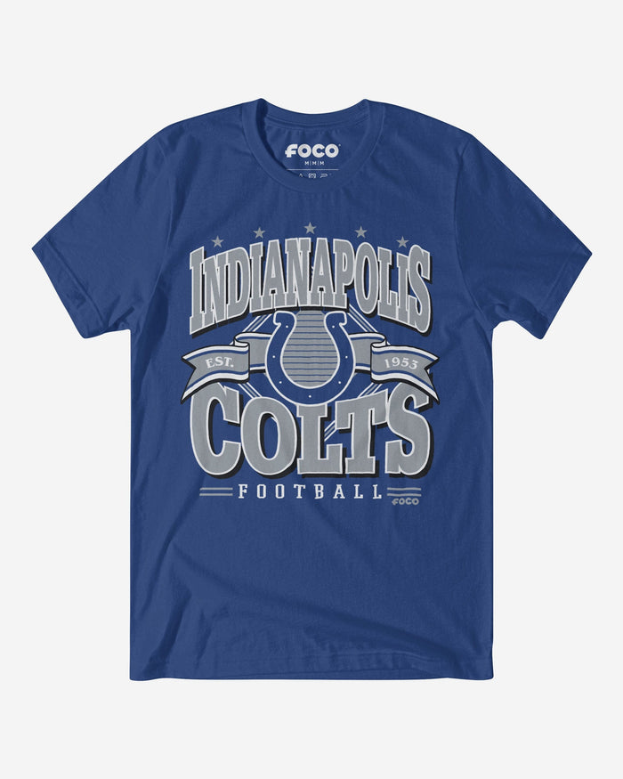 Indianapolis Colts Established Banner T-Shirt FOCO True Royal S - FOCO.com