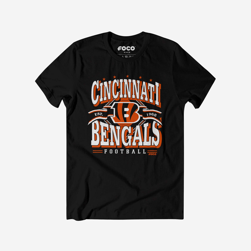 Cincinnati Bengals Established Banner T-Shirt FOCO Black S - FOCO.com