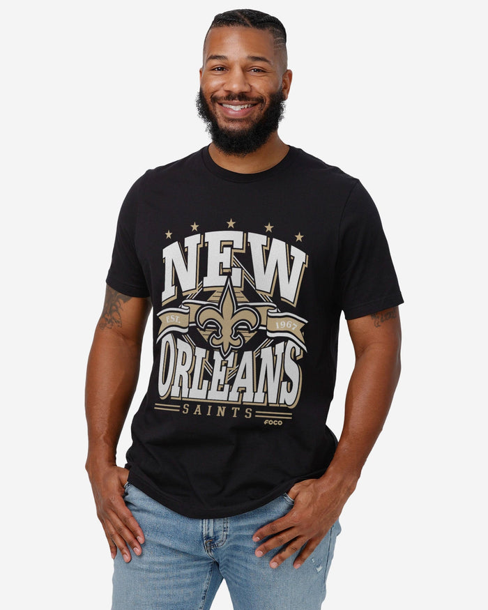 New Orleans Saints Established Banner T-Shirt FOCO - FOCO.com