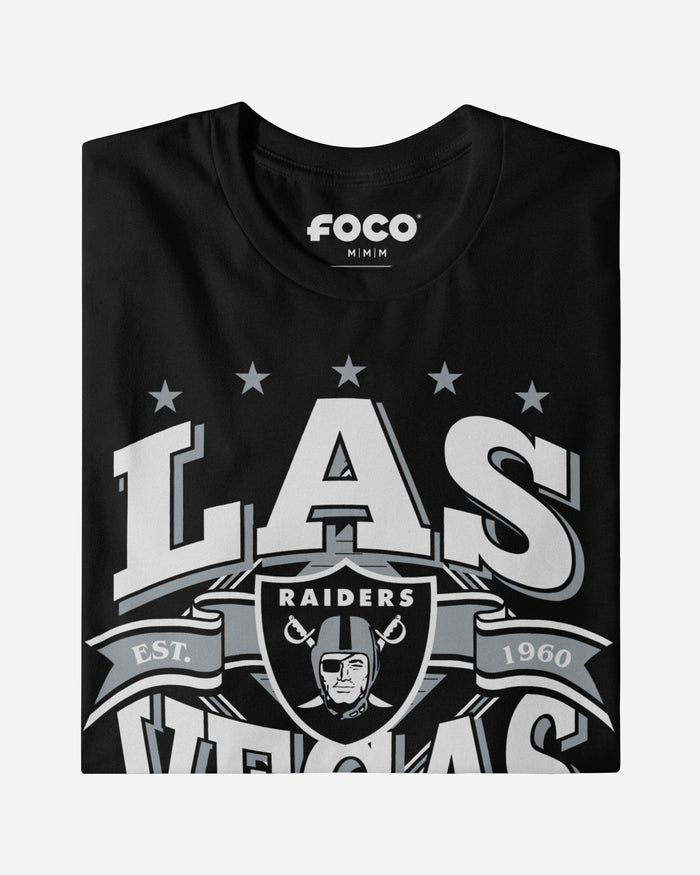 Las Vegas Raiders Established Banner T-Shirt FOCO - FOCO.com