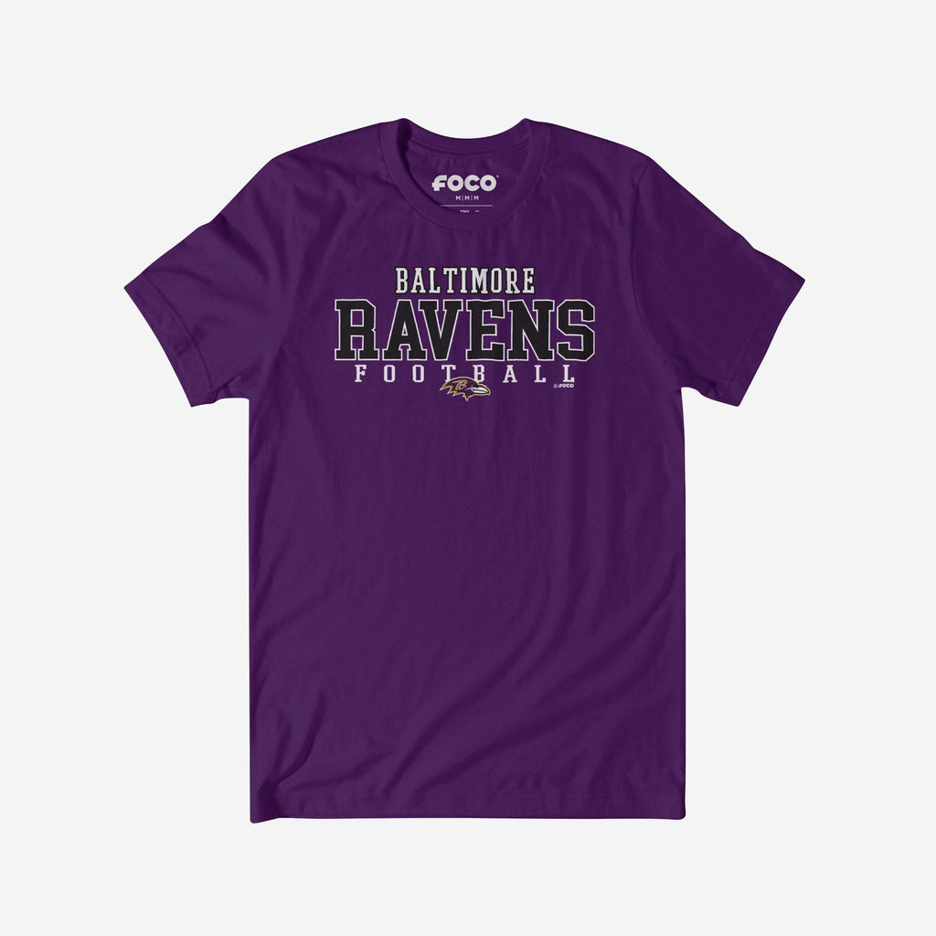Baltimore Ravens Football Wordmark T-Shirt FOCO S - FOCO.com
