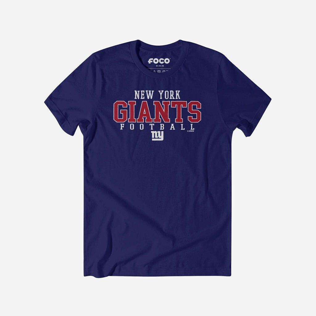 New York Giants Football Wordmark T-Shirt FOCO S - FOCO.com