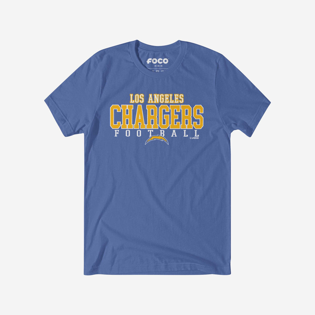 Los Angeles Chargers Football Wordmark T-Shirt FOCO S - FOCO.com