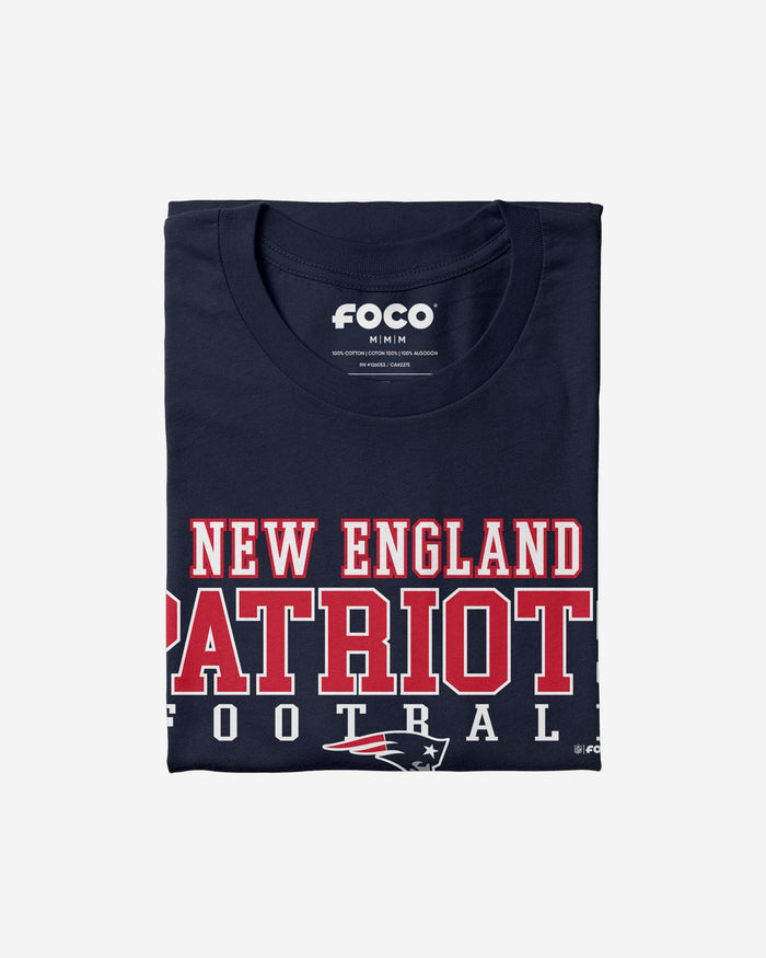 New England Patriots Football Wordmark T-Shirt FOCO - FOCO.com