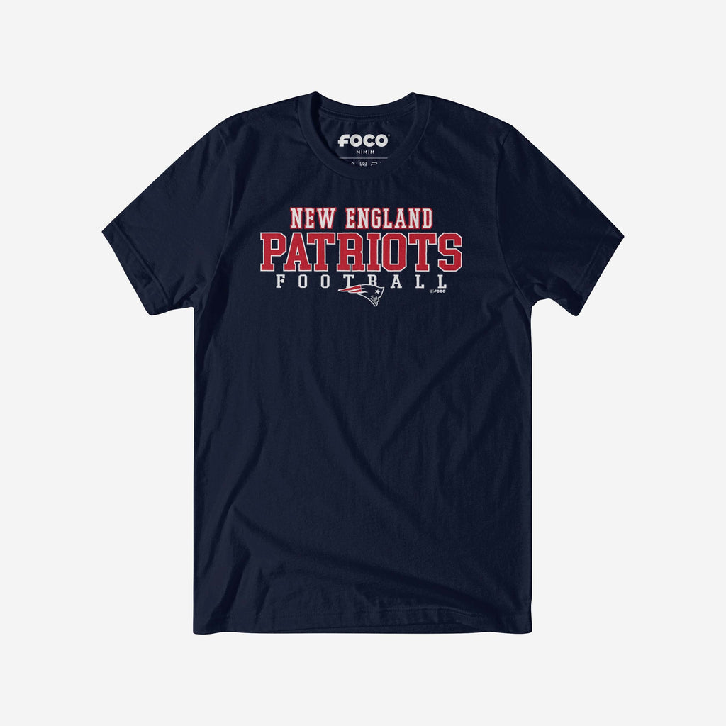 New England Patriots Football Wordmark T-Shirt FOCO S - FOCO.com
