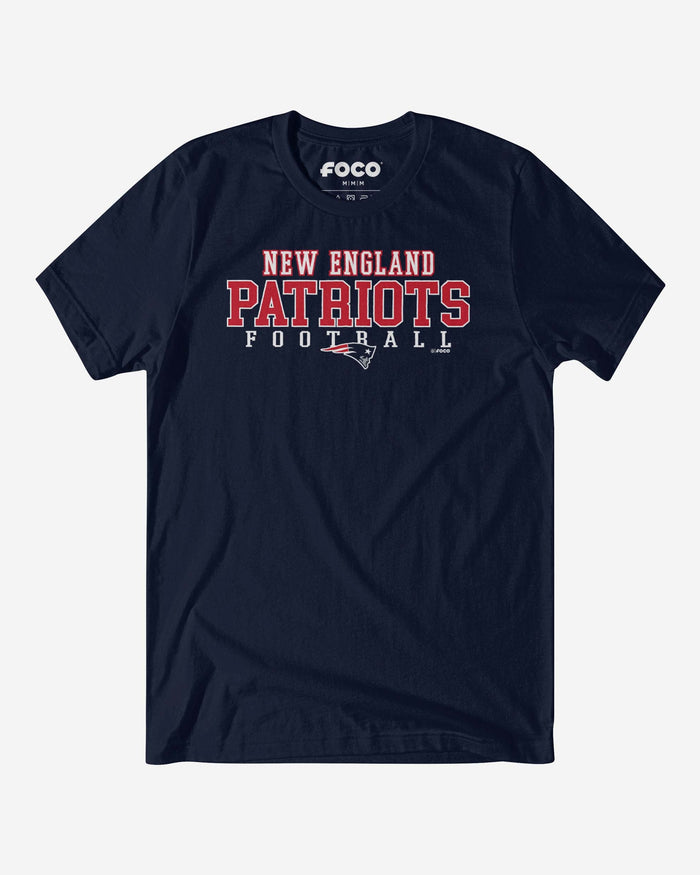 New England Patriots Football Wordmark T-Shirt FOCO S - FOCO.com