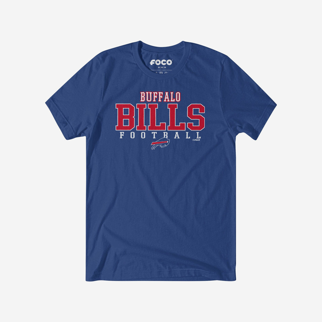 Buffalo Bills Football Wordmark T-Shirt FOCO S - FOCO.com