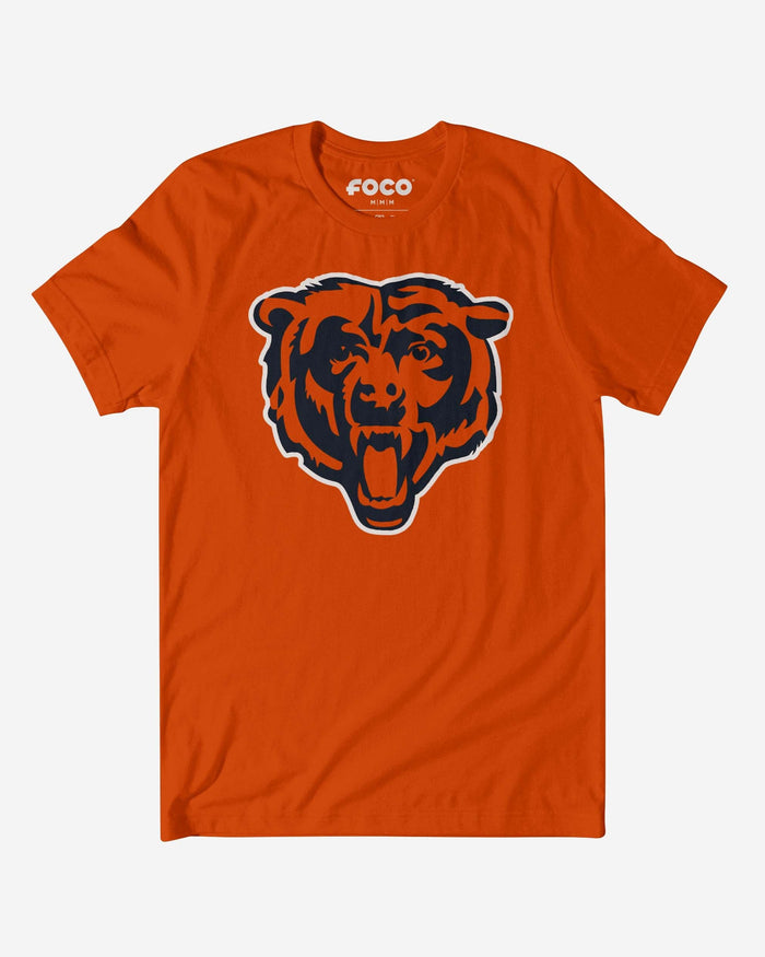 Chicago Bears Primary Logo T-Shirt FOCO Team Orange S - FOCO.com