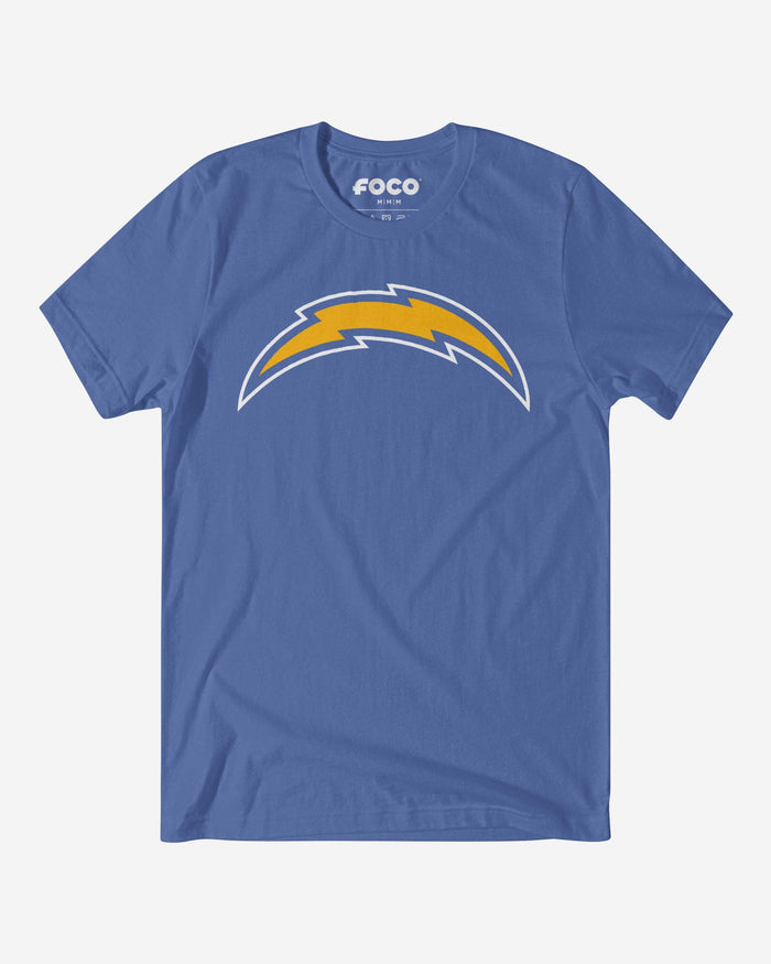Los Angeles Chargers Primary Logo T-Shirt FOCO Columbia Blue S - FOCO.com