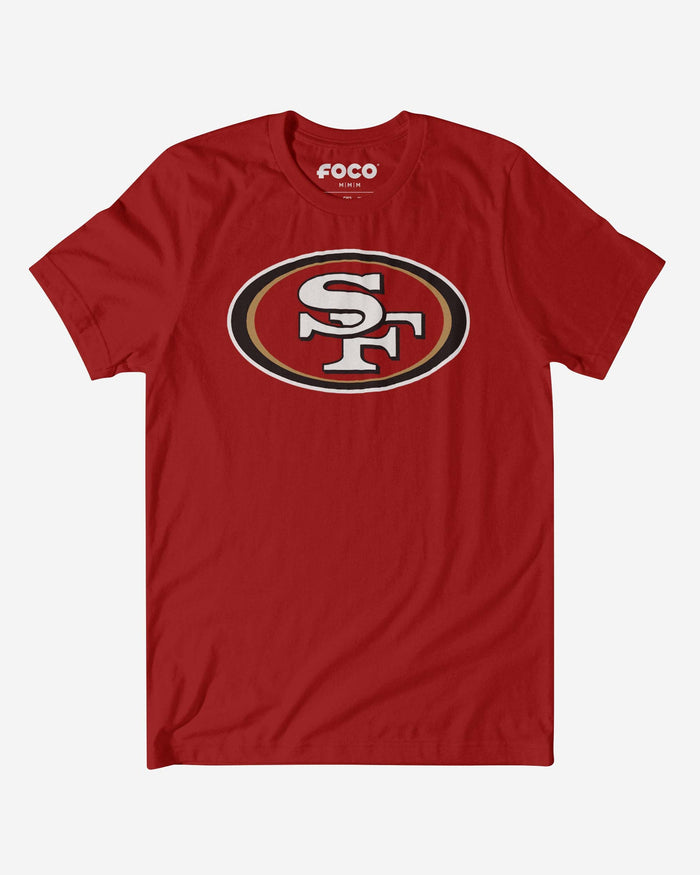 San Francisco 49ers Primary Logo T-Shirt FOCO Canvas Red S - FOCO.com