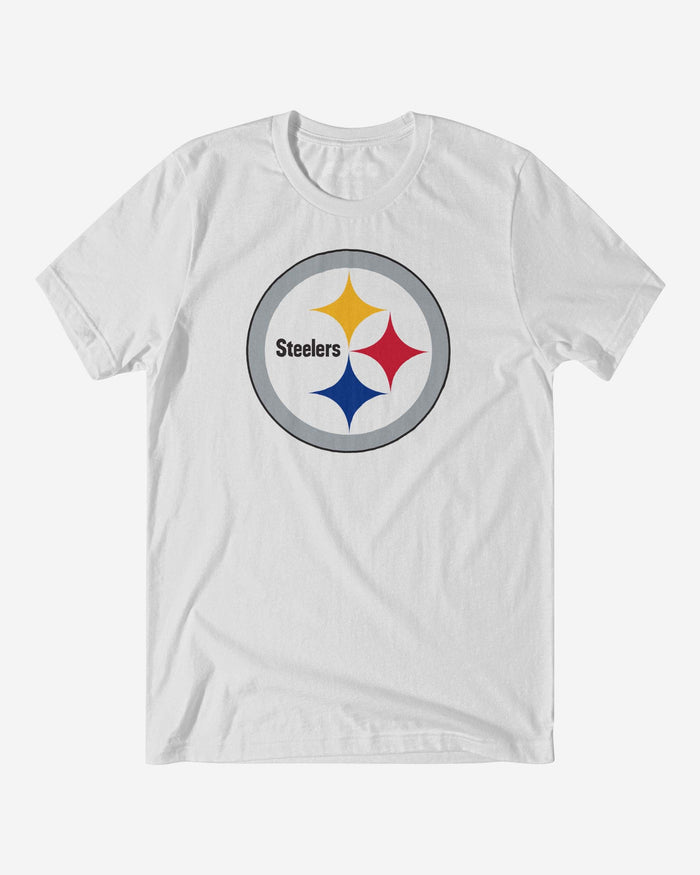 Pittsburgh Steelers Primary Logo T-Shirt FOCO White S - FOCO.com