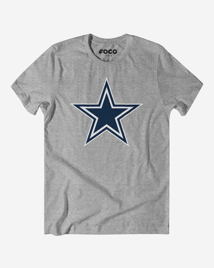 Dallas Cowboys Primary Logo T-Shirt FOCO Athletic Heather S - FOCO.com