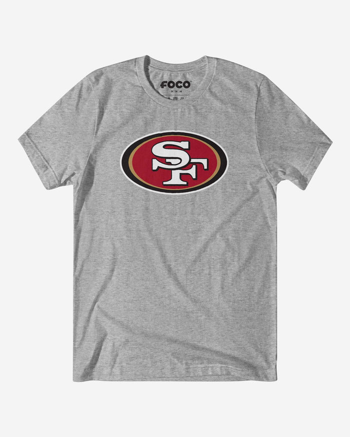 San Francisco 49ers Primary Logo T-Shirt FOCO Athletic Heather S - FOCO.com