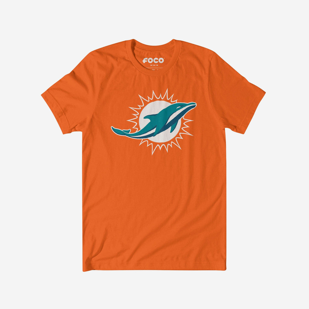 Miami Dolphins Primary Logo T-Shirt FOCO Orange S - FOCO.com