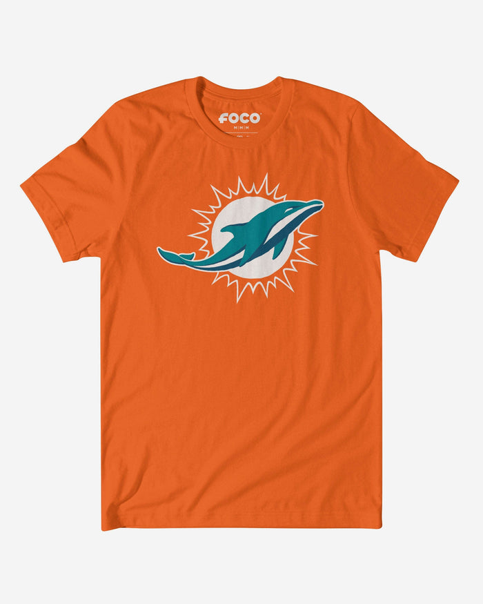 Miami Dolphins Primary Logo T-Shirt FOCO Orange S - FOCO.com