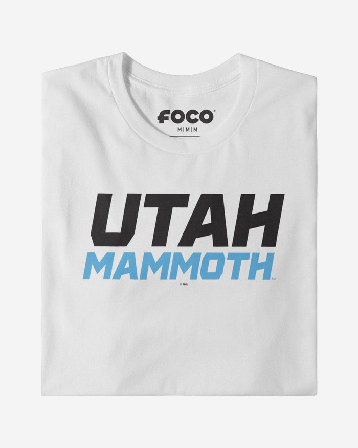 Utah Mammoth Wordmark Logo T-Shirt FOCO Athletic Heather S - FOCO.com